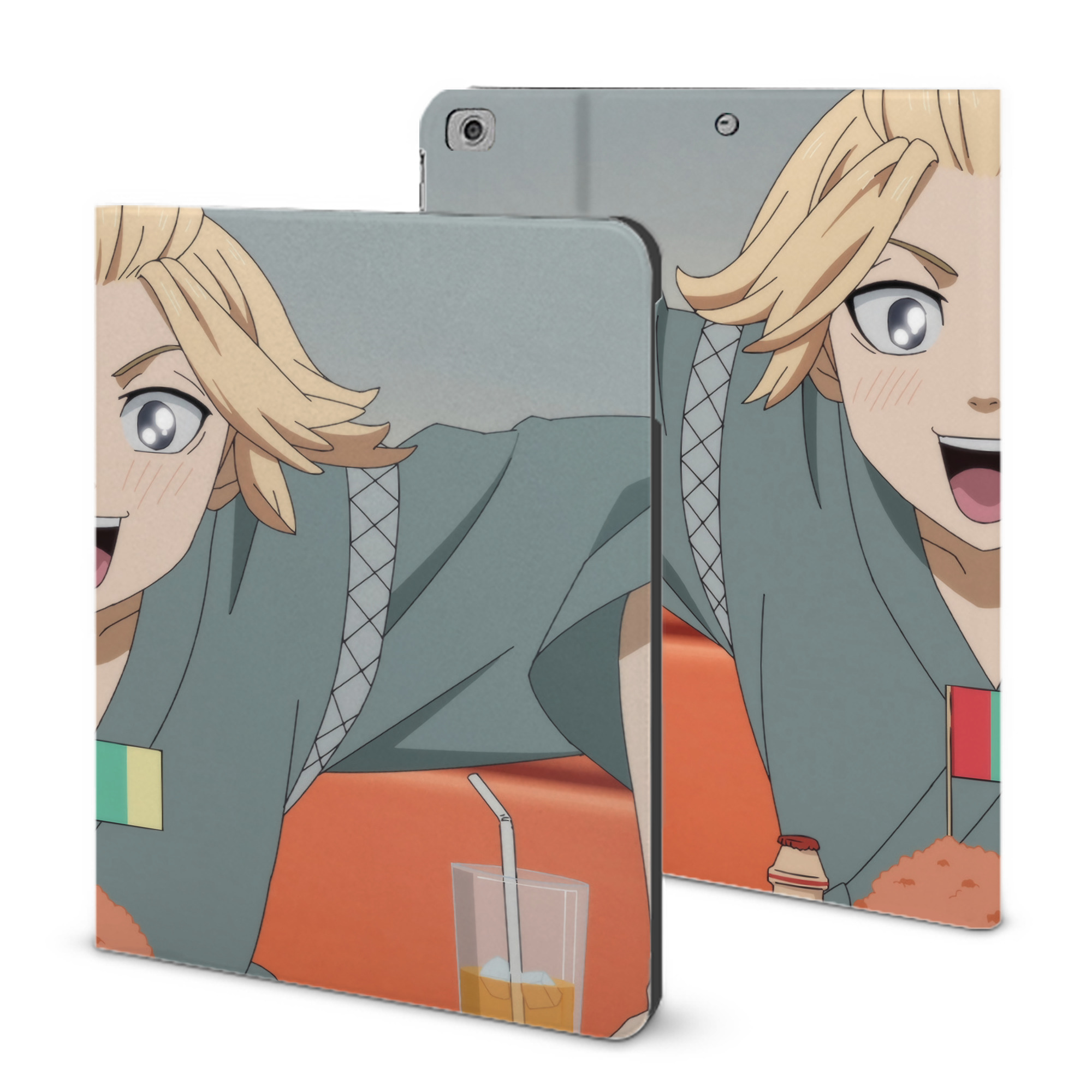 （画像用） 東京リベンジャーズ Tokyo Revengers IPad ケース ブック型 PUレザー TPU 耐衝撃 軽量 薄型 ペン収納なし 全面保護 IPad 各モデル対応